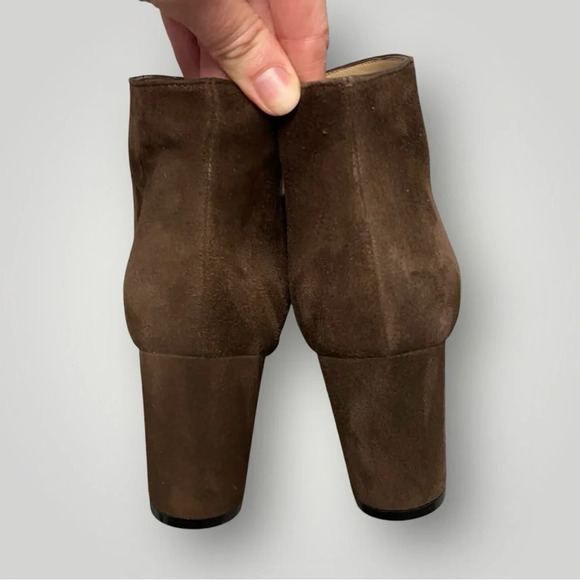 Stuart Weitzman Stuart 75 Zip Suede Bootie Brown Sz 6.5 - Picture 7 of 13